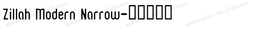 Zillah Modern Narrow字体转换